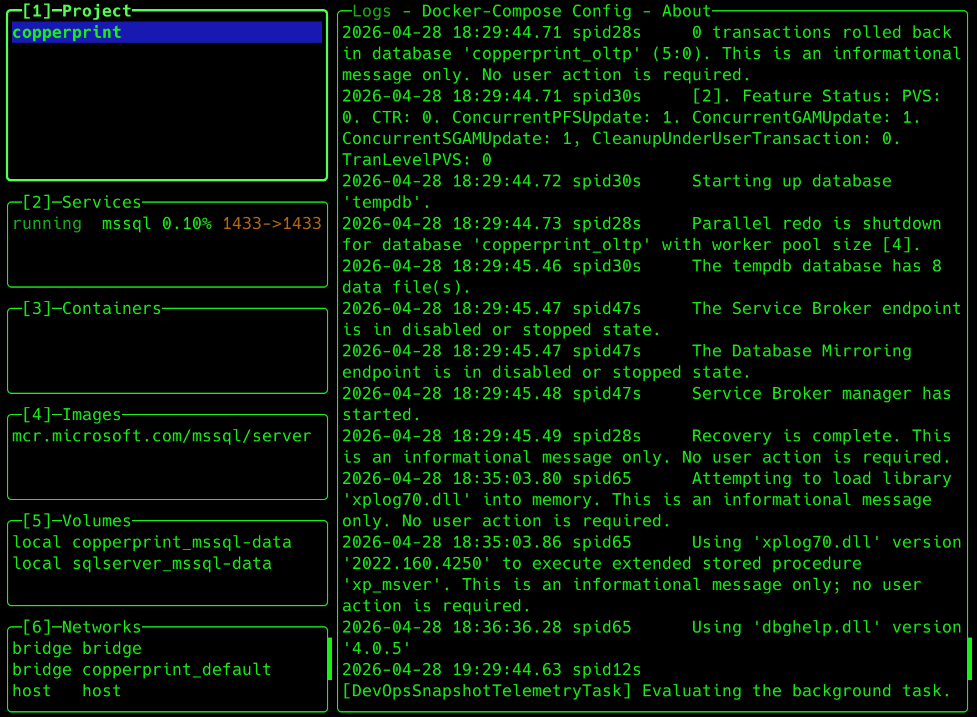 Entorno Docker con lazydocker